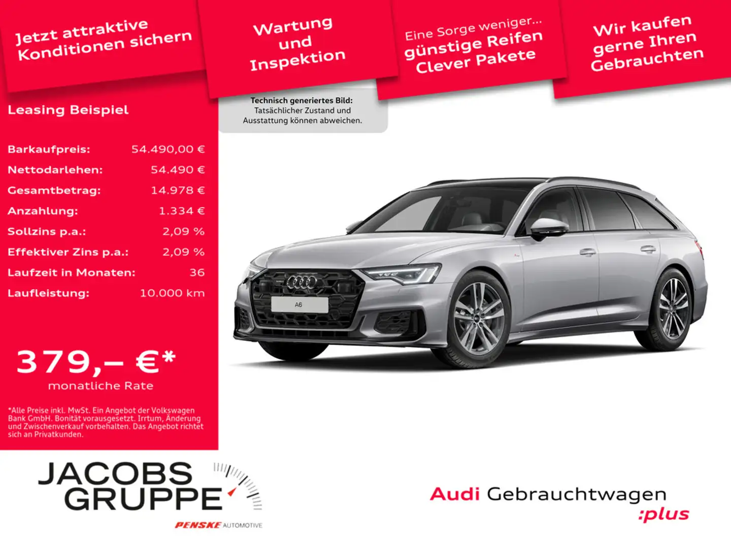 Audi A6 Avant 45 TFSI quattro S line ACC*Matrix*AHK*RFK Silber - 1