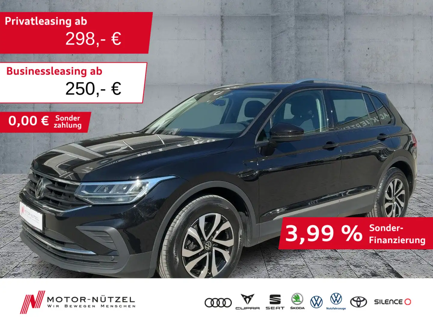 Volkswagen Tiguan 1.5TSI DSG ACTIVE LED+NAV+APP+ACC+SHZ+PDC Schwarz - 1