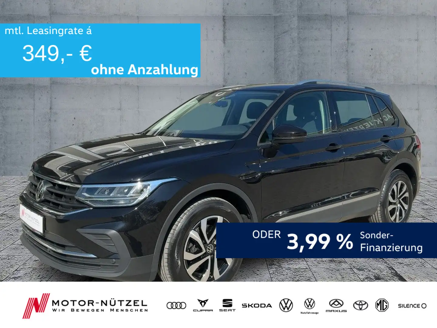 Volkswagen Tiguan 1.5TSI DSG ACTIVE LED+NAV+APP+ACC+SHZ+PDC Noir - 1
