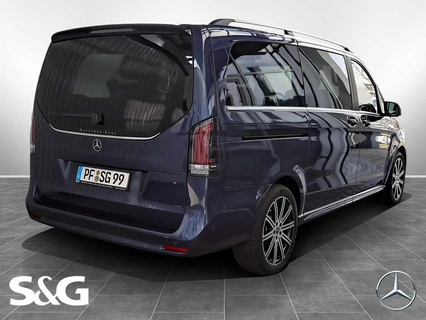 Mercedes-Benz V 300 d EXCLUSIVE lang MBUX+360°+Distr+AHK+M-LED Bleu - 2
