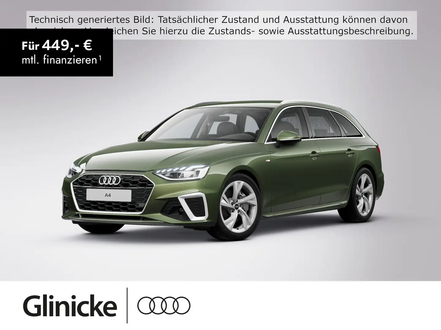 Audi A4 40 TFSI S-line SiHz LED s-tronic Vert - 1