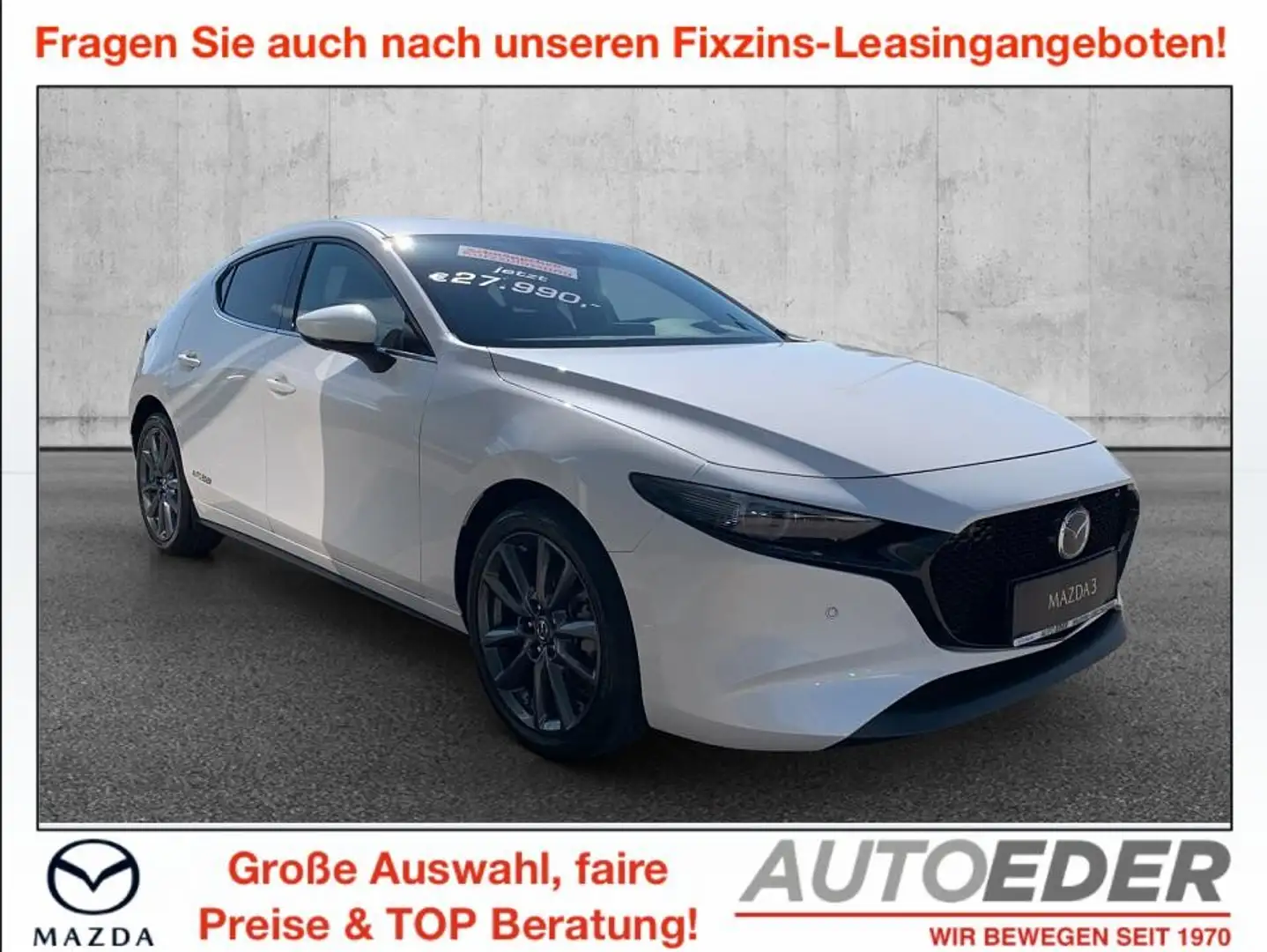 Mazda 3 Mazda3 e-Skyactiv-G140 Exclusive-Line Weiß - 1