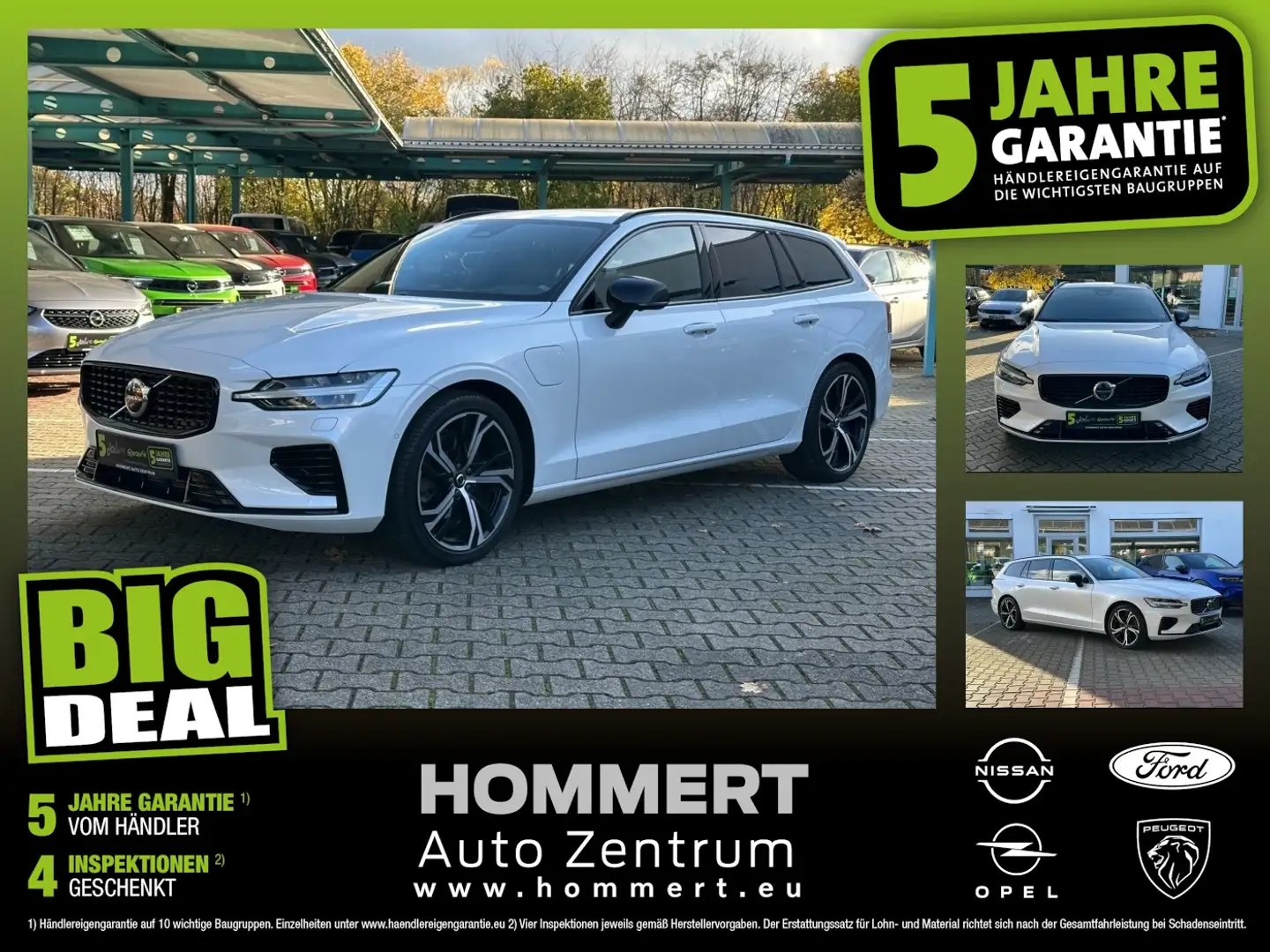 Volvo V60 T8 Recharge AWD Ultimate Dark *Pano*AHK*ACC* Blanc - 1