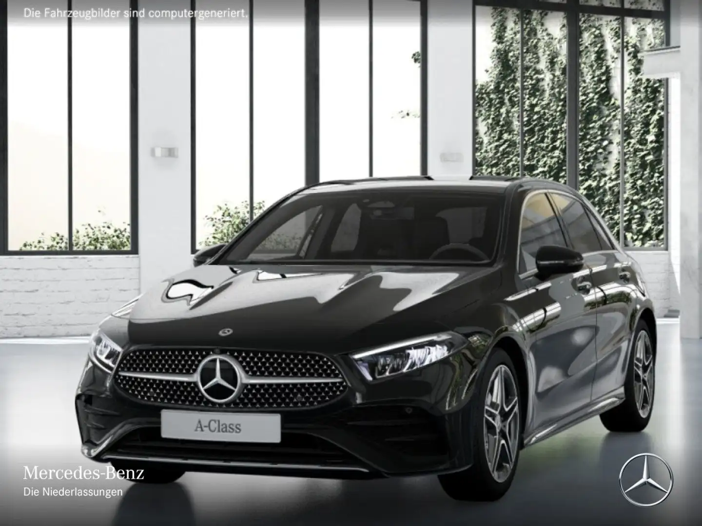 Mercedes-Benz A 180 AMG+PANO+360°+AHK+LED+TOTW+KEYLESS+7G Schwarz - 2