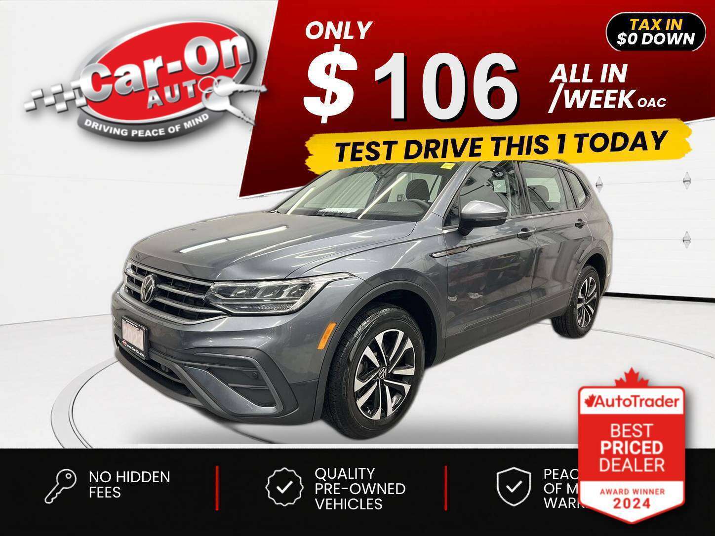 Gray 2023 Volkswagen Tiguan S 4Motion SUV / Crossover All-Wheel Drive Automatic