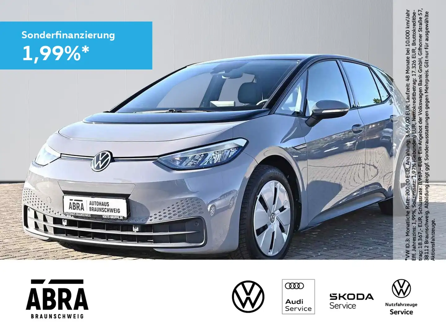 Volkswagen ID.3 Pro LED+NAVI+LANE+ACC+PDC+APP+DAB+ Grau - 1