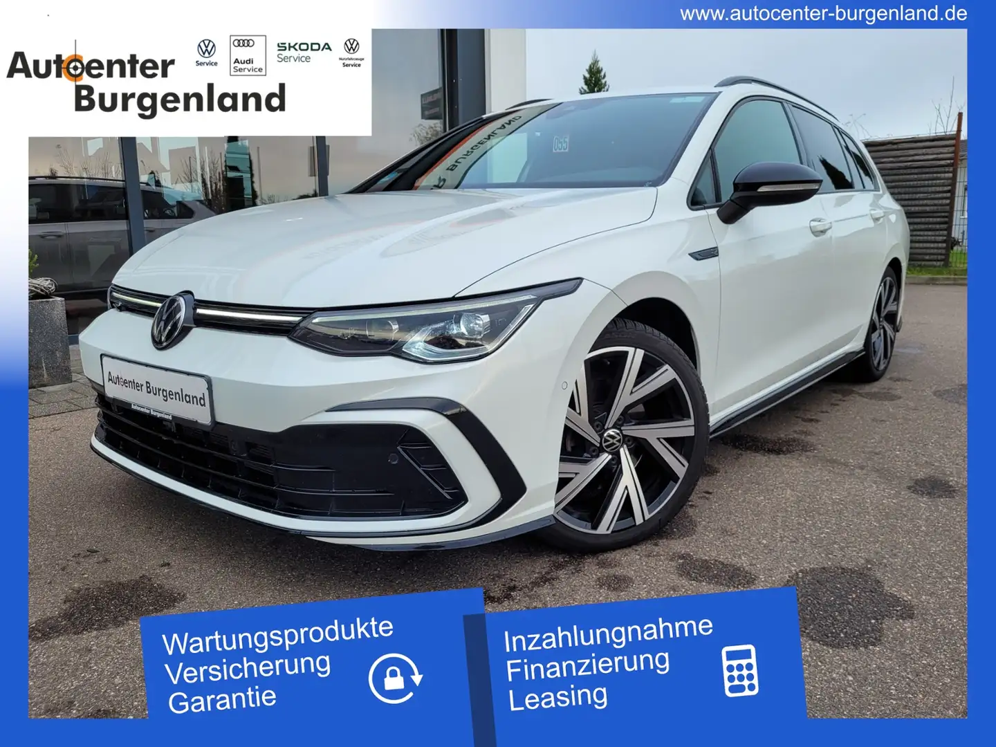 Volkswagen Golf Variant VIII Variant 2.0 TSI R-Line  STANDHEIZUNG+NAVI+MA Weiß - 1