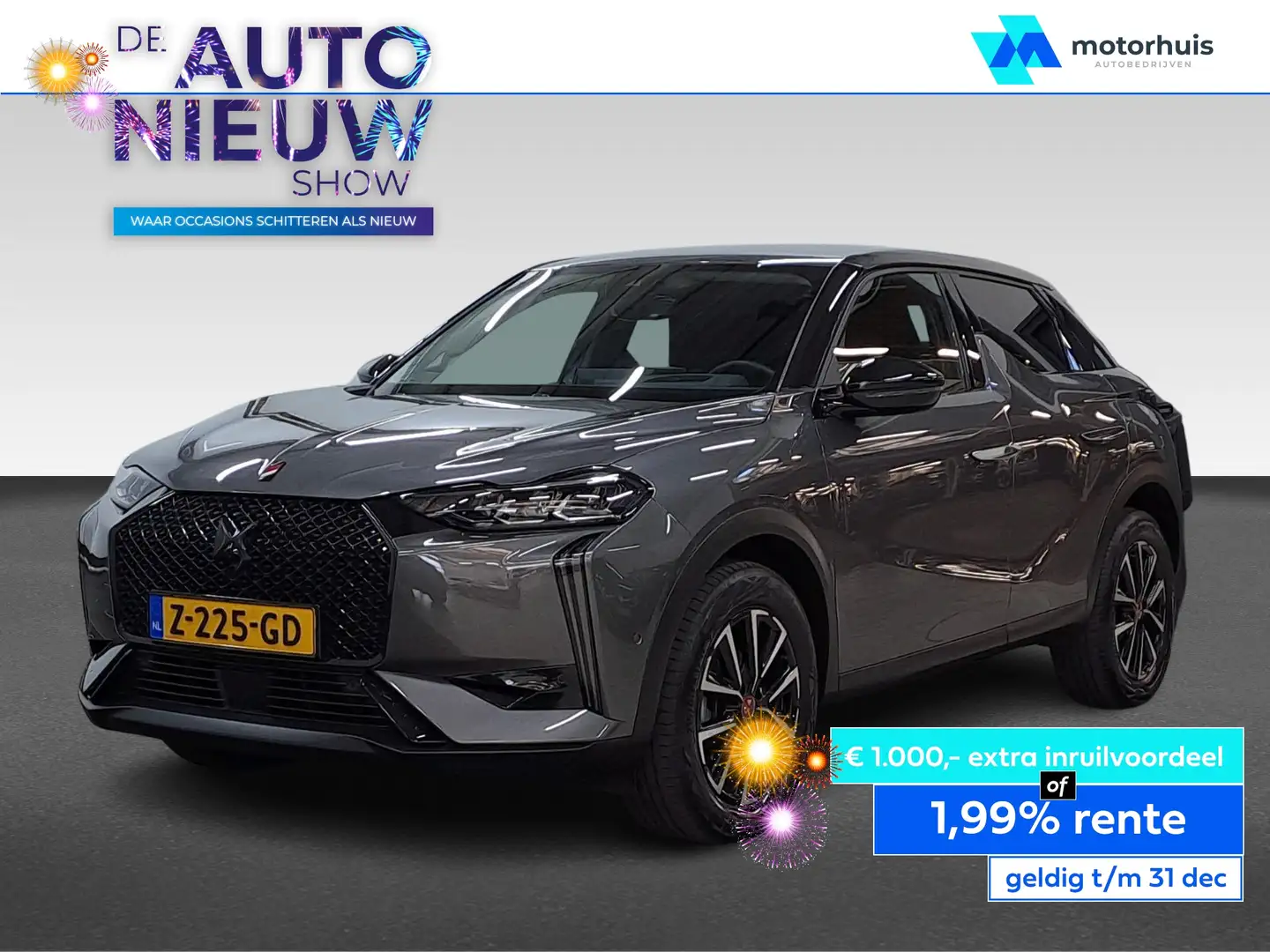 DS Automobiles DS 3 1.2 PureTech 130PK AUTOMAAT PERFORMANCE LINE NAVI Grijs - 1