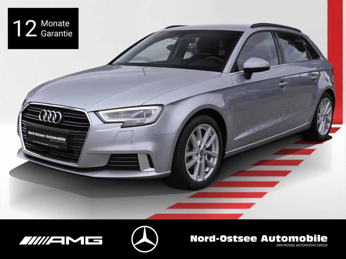 Audi A3 Sportback 30  AHK VORB. SOUND LED PDC DAB NAV Argent - 1