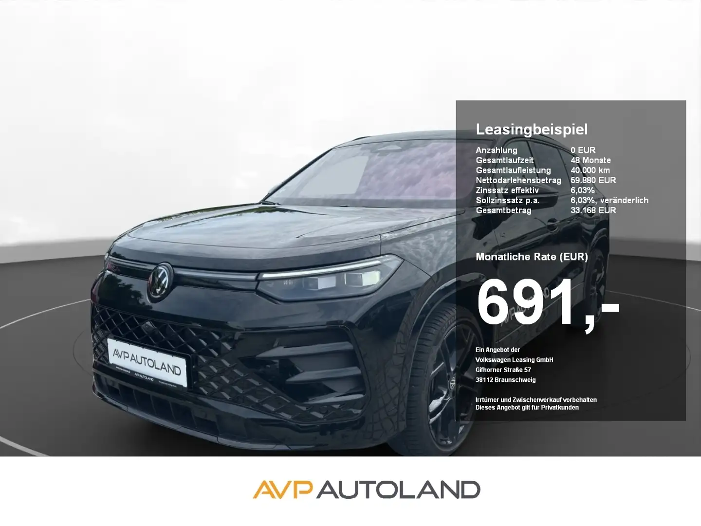 Volkswagen Tayron 2.0 TDI DSG 4MOTION R-Line BLACK STYLE Zwart - 1