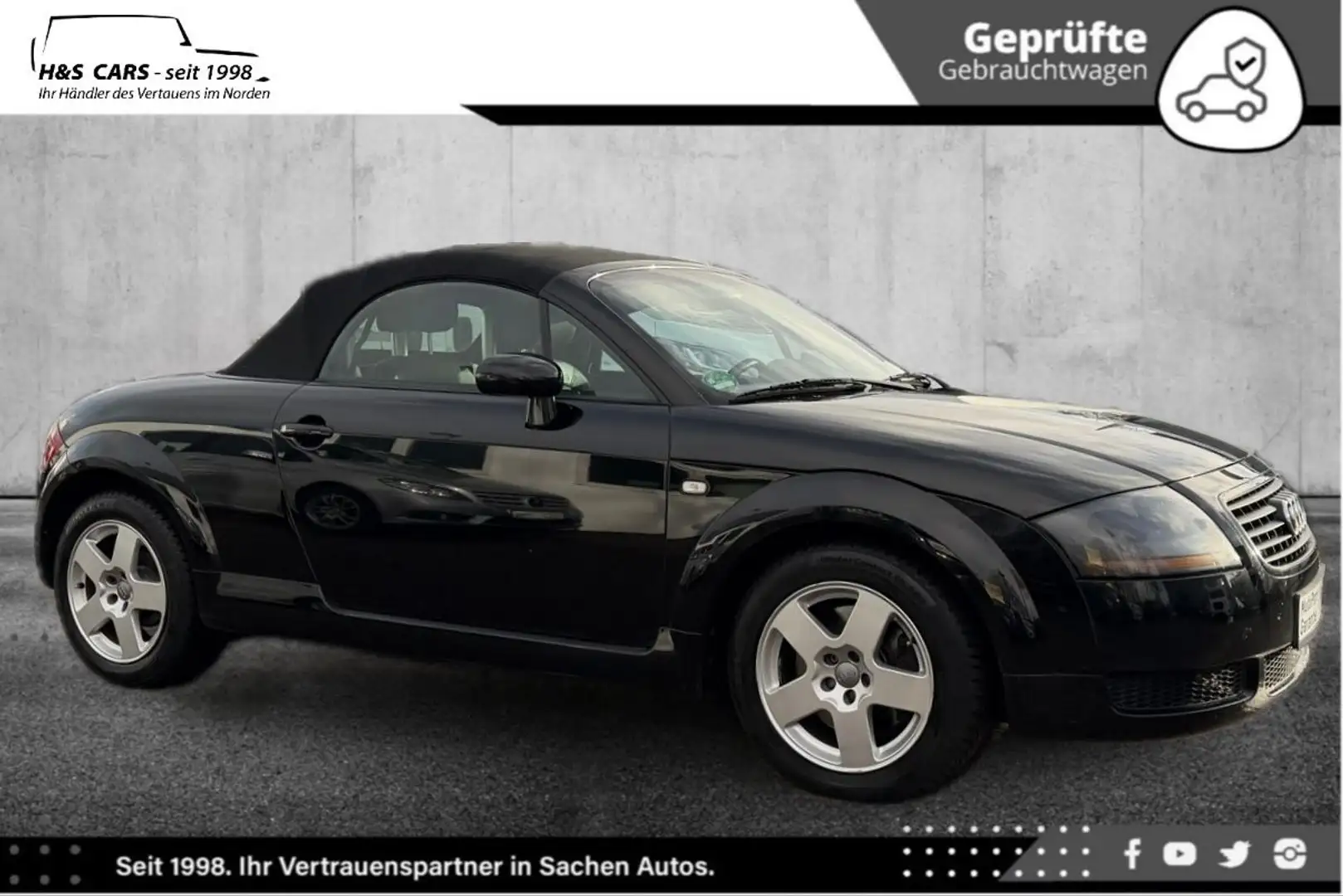 Audi TT Roadster 1.8T AUDI-SERVGPFL LEDER SITZH KLIMA Schwarz - 1