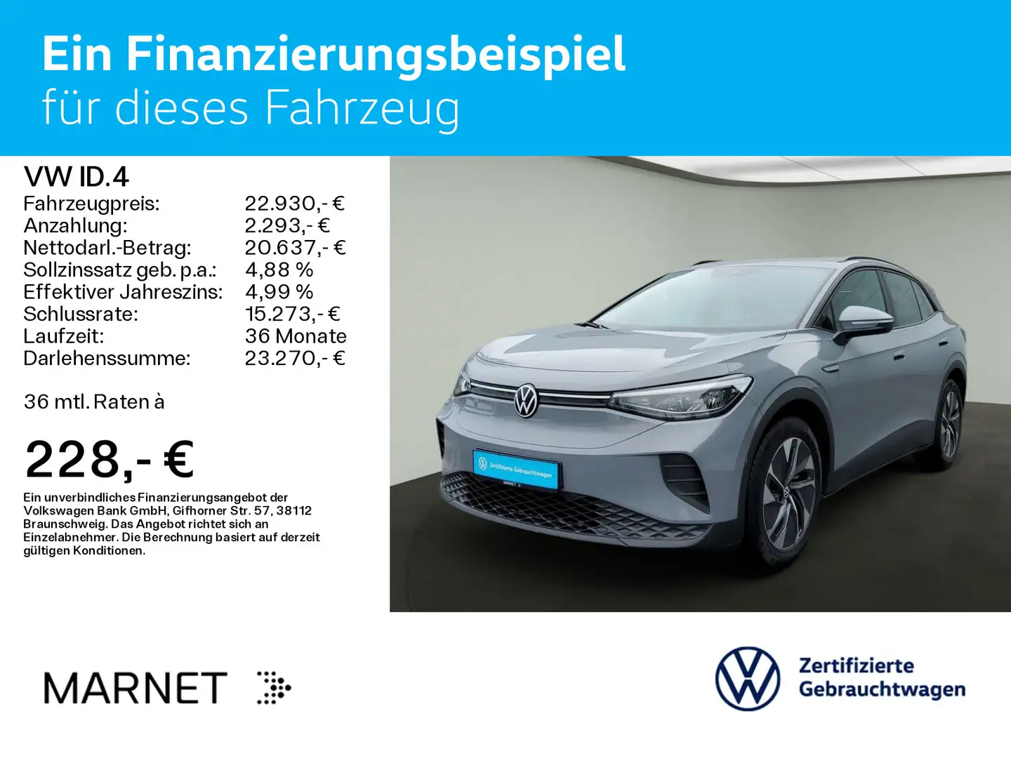 Volkswagen ID.4 Pure Performance electric  Navi* Kamera*Key Grigio - 2