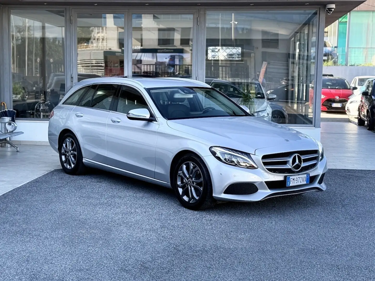Mercedes-Benz C 220 2.1 Diesel 170CV E6 Automatica - 2018 Argento - 1