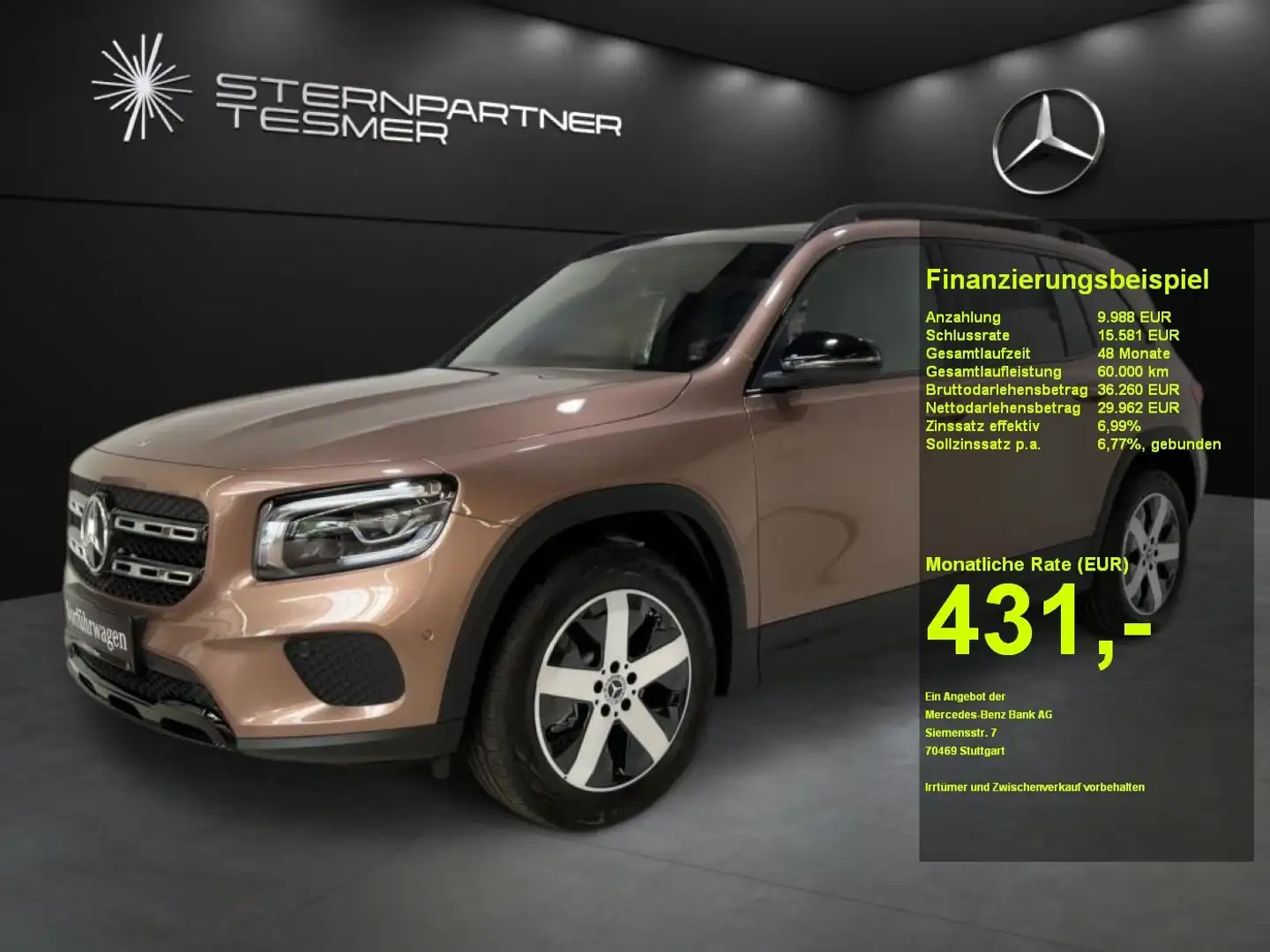 Mercedes-Benz GLB 200 Progressiv, Night, Pano-D, AHK, MultiB Złoty - 1