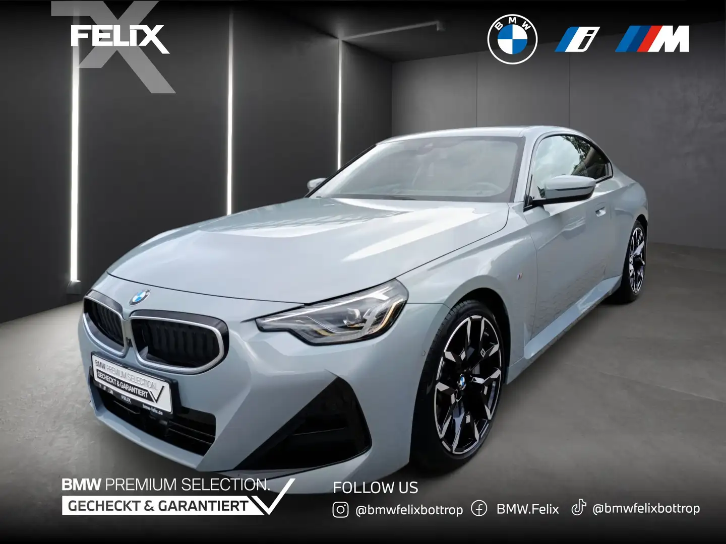 BMW 230 i Coupé+M SPORTPAKET+ANH.KUPPL.+19"ALU Grau - 1