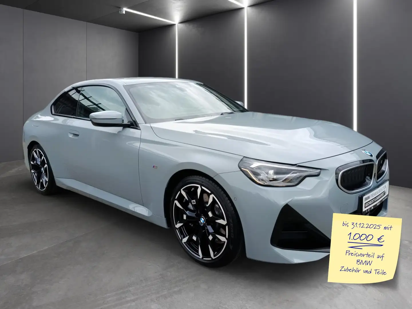 BMW 230 i Coupé+M SPORTPAKET+ANH.KUPPL.+19"ALU Grau - 2