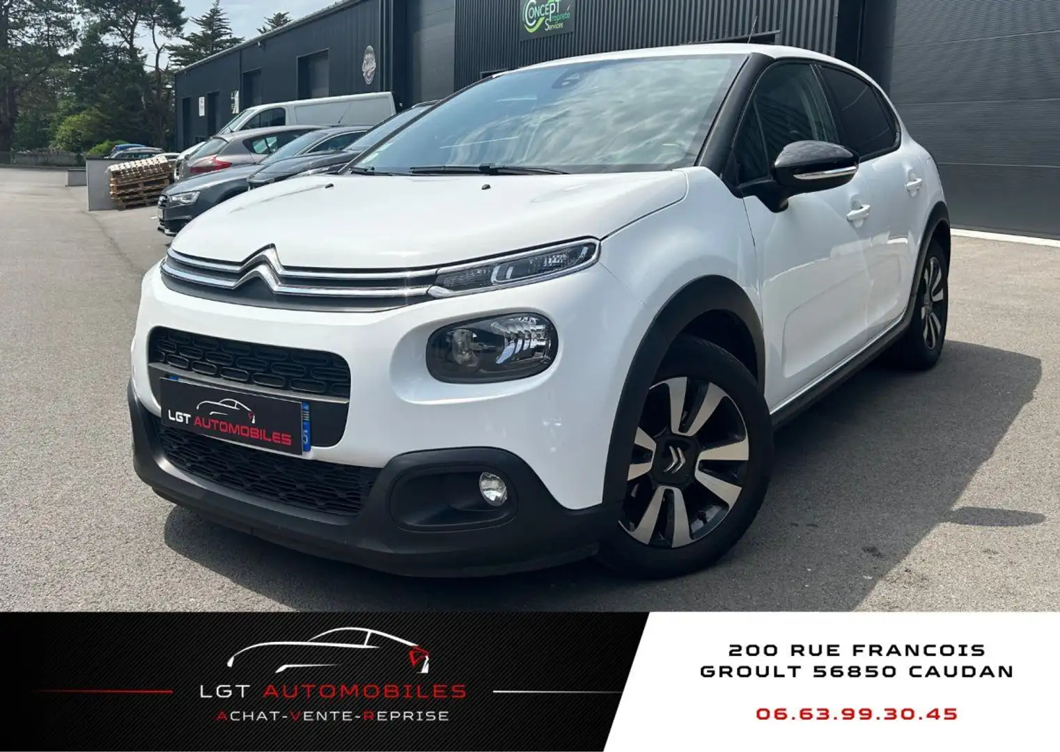 Citroen C3 Citroën III BlueHDi 100ch Feel Business S&S Blanc - 1