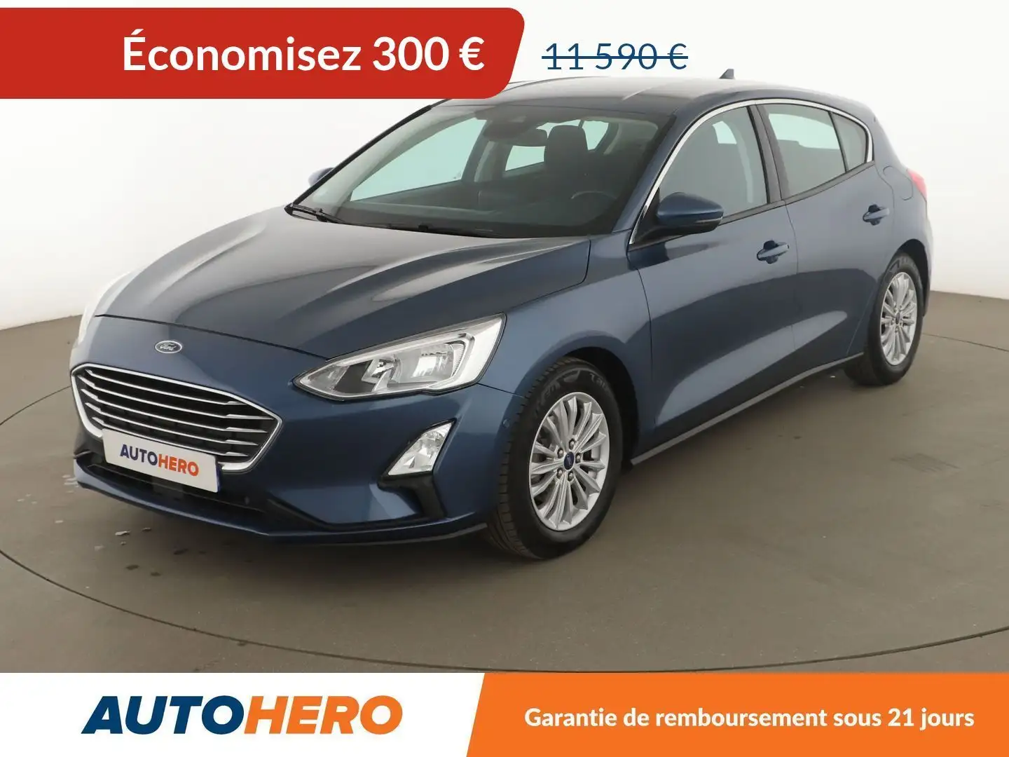 Ford Focus 1.0 EcoBoost Titanium Bleu - 1