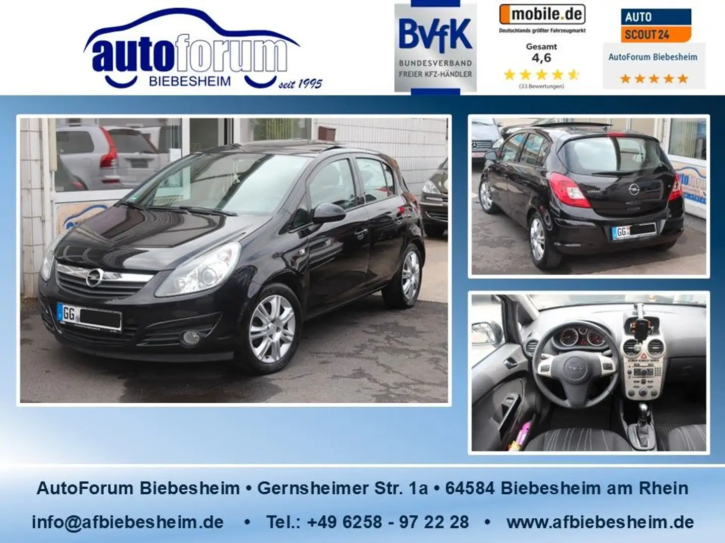 Opel Corsa D 1.4 Edition Panorama*Navi*Sitzheizung Zwart - 1