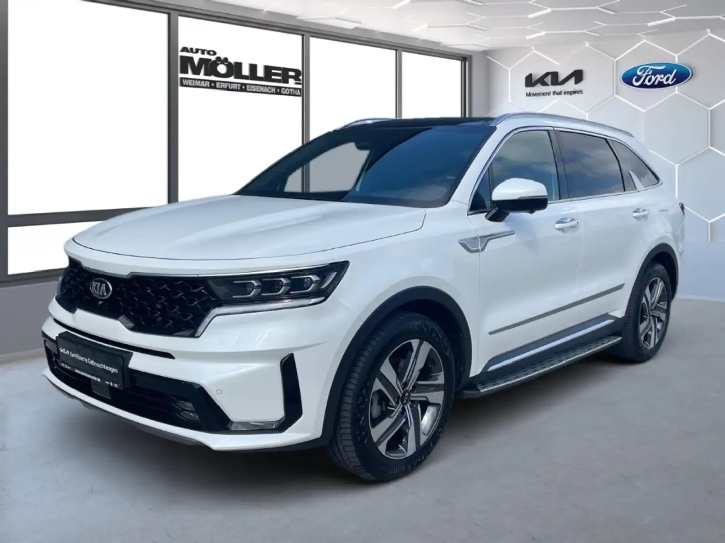 Kia Sorento 1.6T PHEV Platinum AWD Glasdach Leder Nappa Navi 3 Weiß - 2