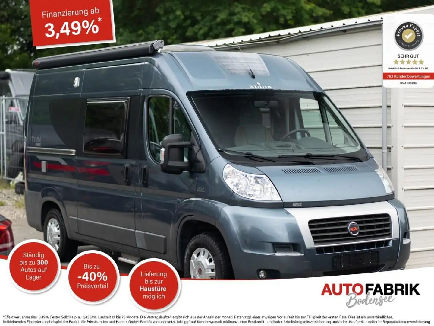 Adria Twin Active *Markise*Fahrradträger*Solar Grau - 1