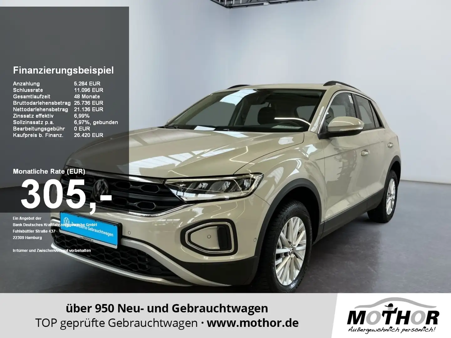 Volkswagen T-Roc Life 1.5 TSI DSG Klimaautomatik Sitzheizung Grijs - 1