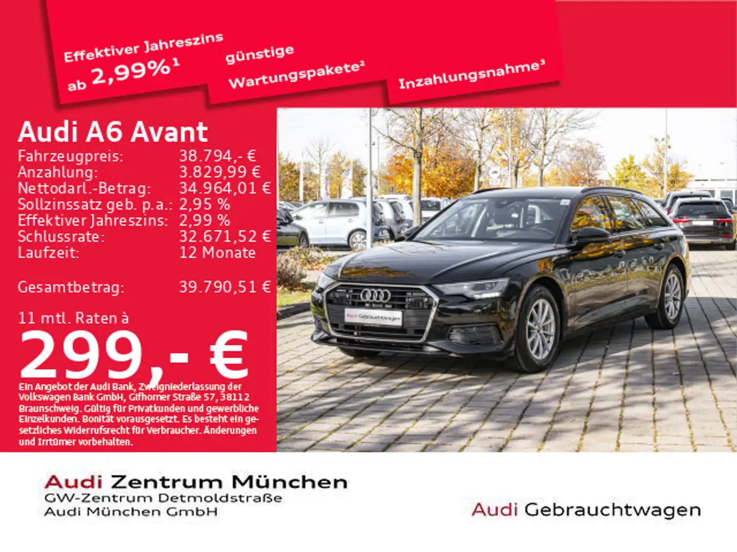 Audi A6 40 TDI qu. S tronic AHK/Leder/Kamera Schwarz - 1