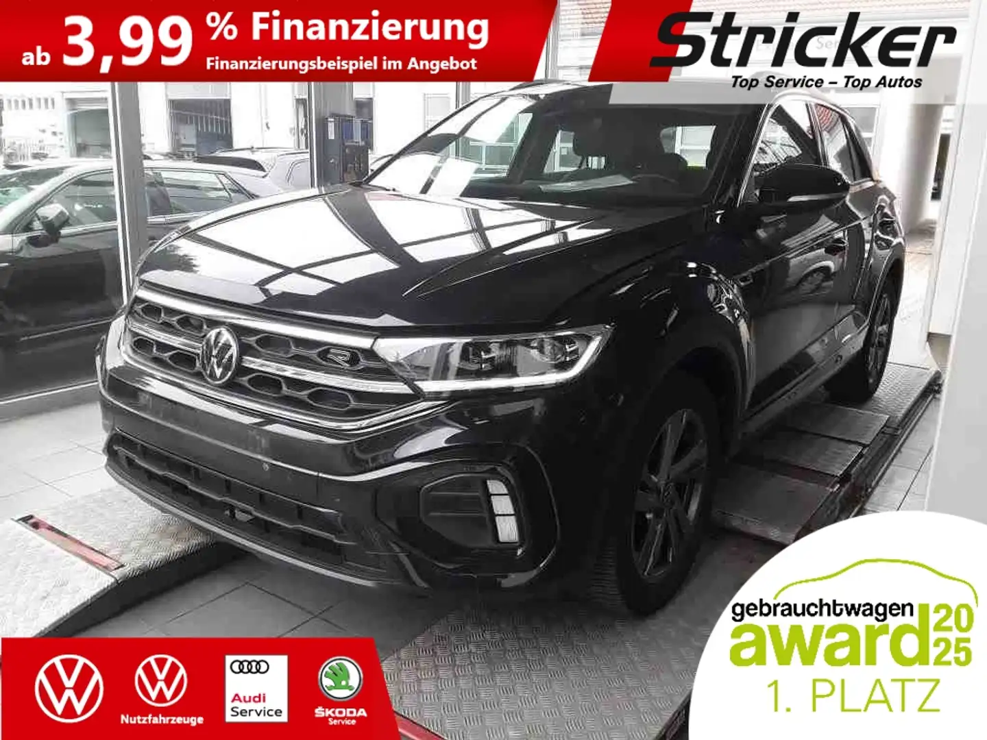 Volkswagen T-Roc R-Line 1.5TSI DSG 314,-ohne Anzahlung Standh. App Schwarz - 1