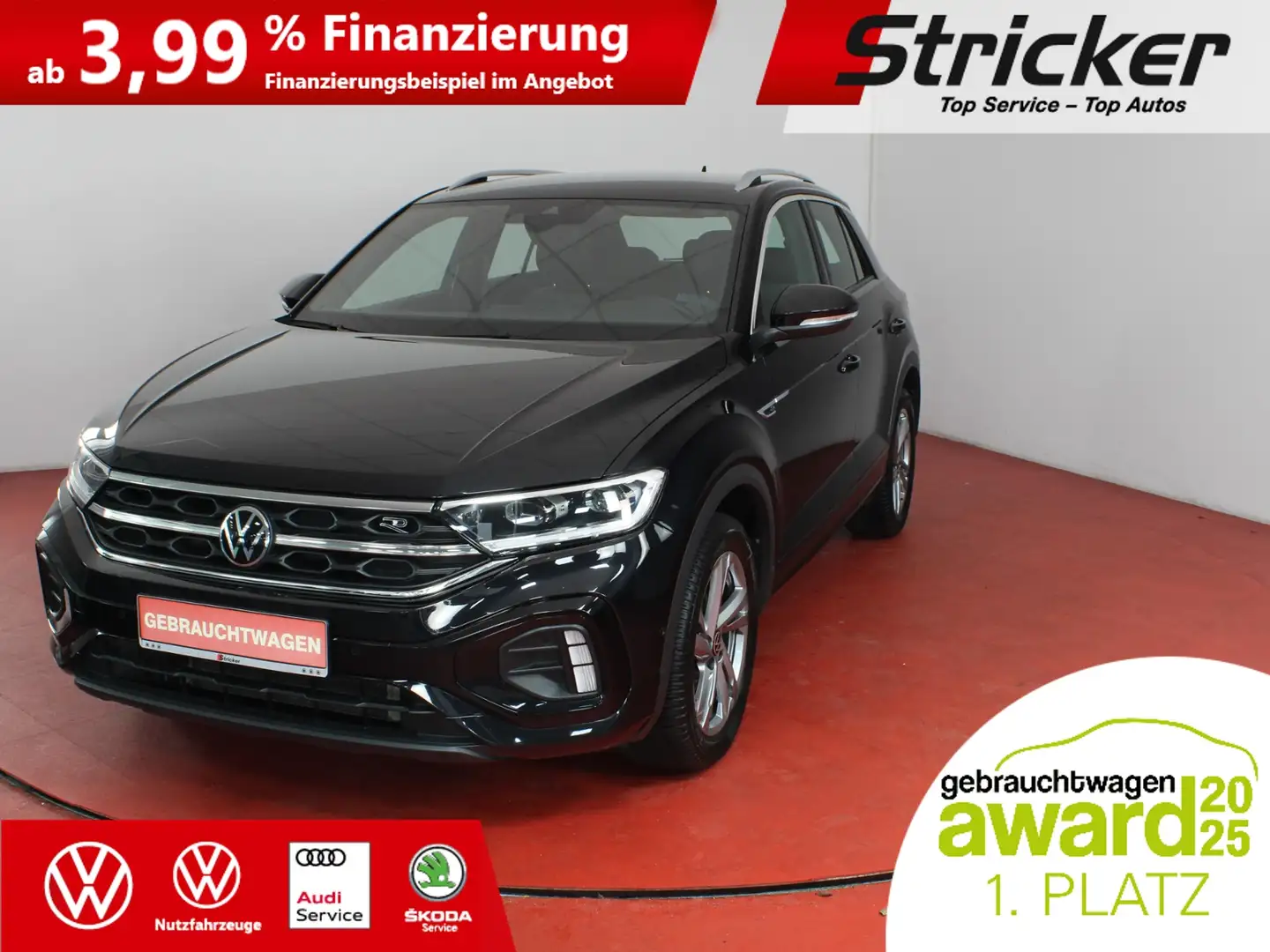 Volkswagen T-Roc R-Line 1.5TSI DSG 314,-ohne Anzahlung Standh. Ap Schwarz - 2