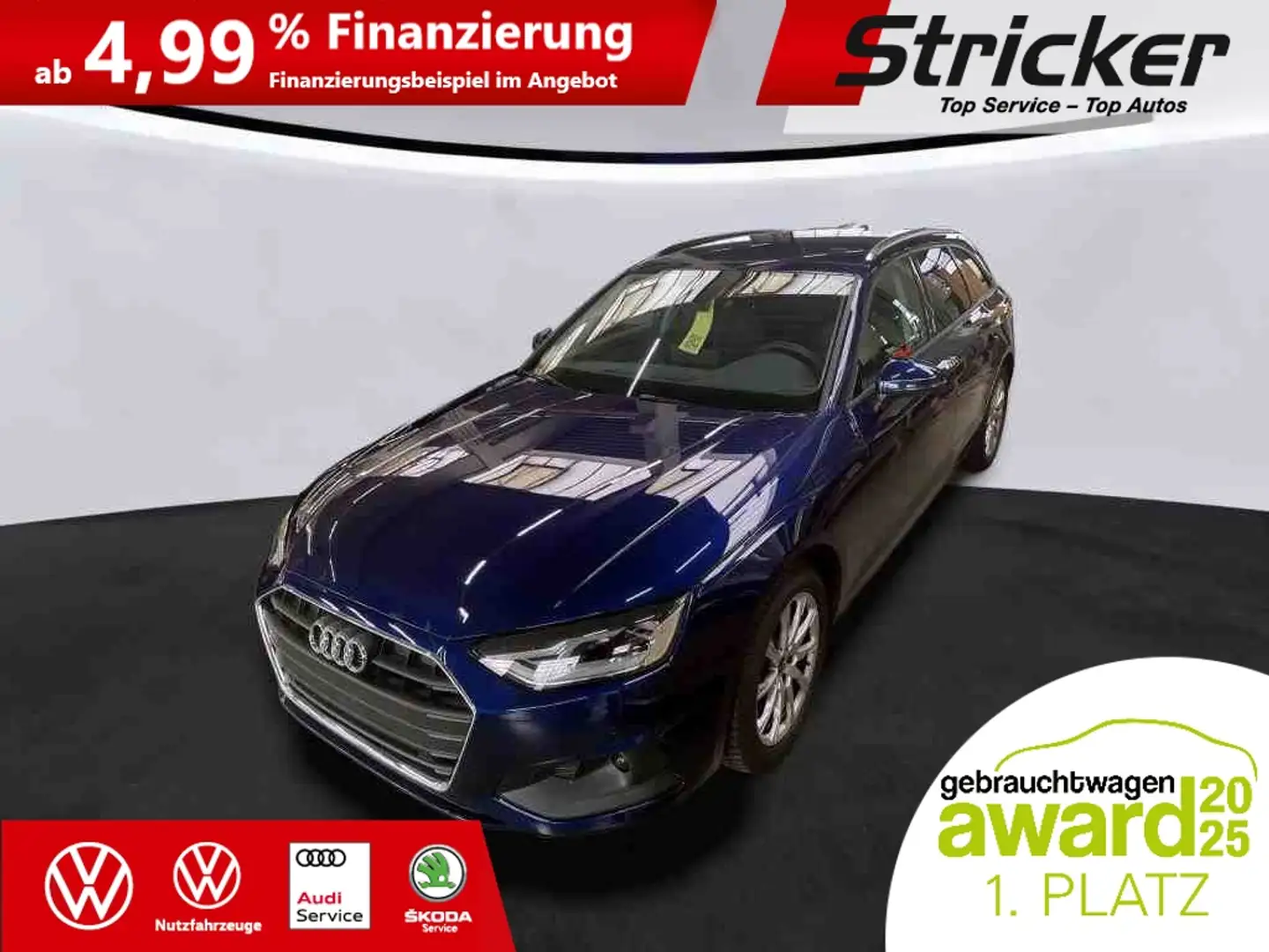 Audi A4 35TDI S-tronic 344,-ohne Anzahlung Navi AHK Kamer Blau - 1