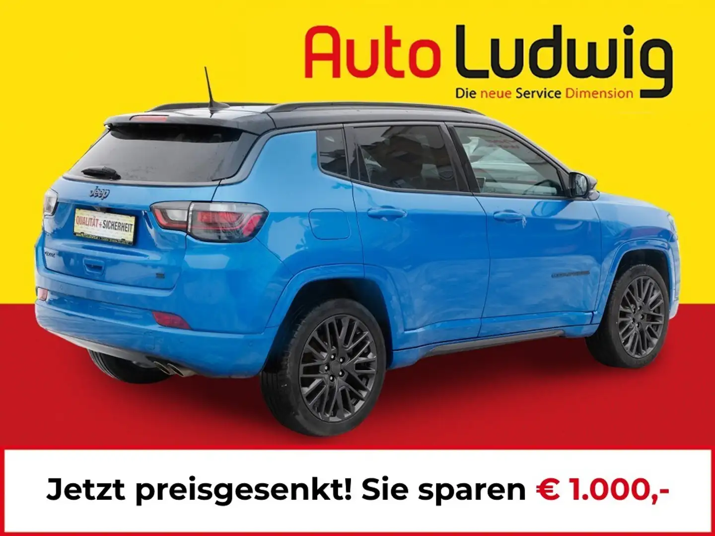 Jeep Compass 1,3 PHEV S AT 4xe*Virtual*LEDER*LED*NAVI*R-CAM*... Schwarz - 2