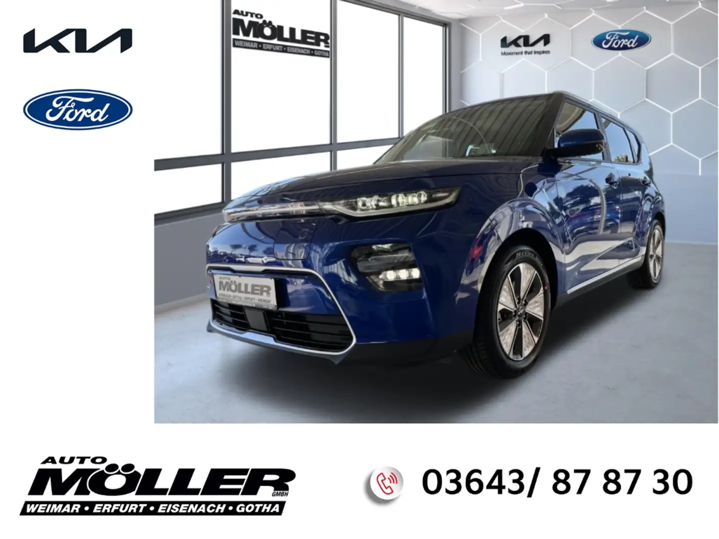 Kia Soul EV 204 SPIRIT Head-Up Navi ACC Kamera LED  Klima Bleu - 1
