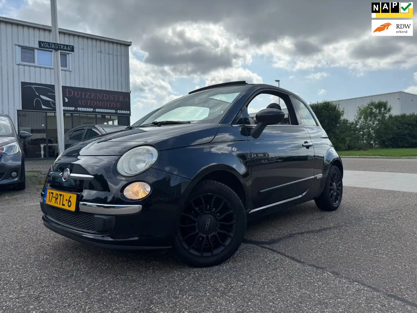 Fiat 500C 1.2 Lounge Cabrio! Automaat! Negro - 1