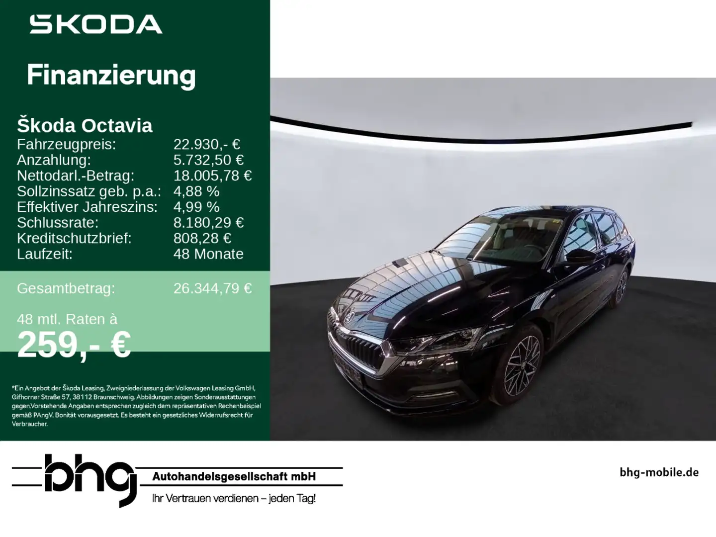 Skoda Octavia Combi 1.5 TSI Clever Schwarz - 1