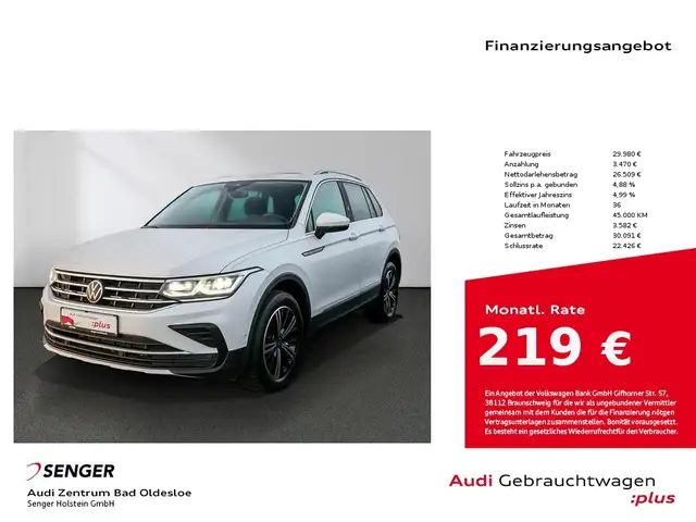 Volkswagen Tiguan 2.0TDI Elegance 4M AHK Matrix Pano Standh