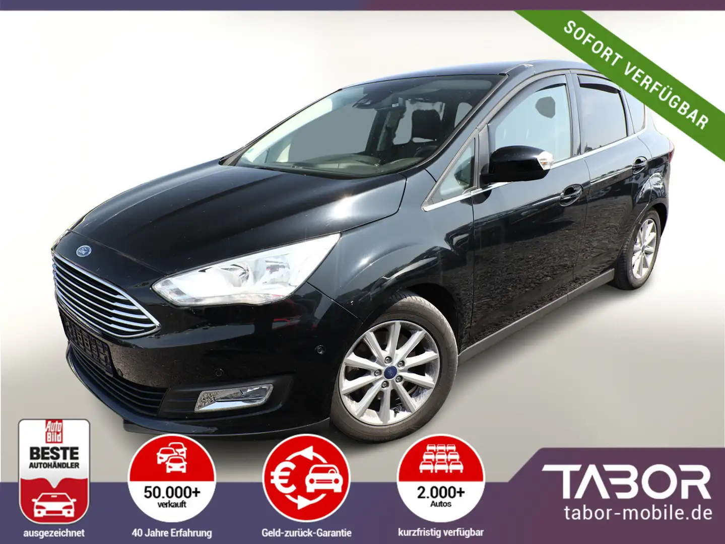 Ford C-Max 1.5 EcoBoost 150 Aut. Titanium ParkAs Nav Schwarz - 1