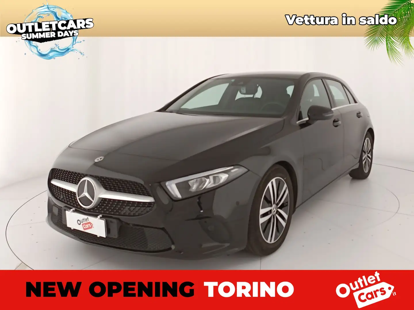 Mercedes-Benz A 180 180 d sport light auto Zwart - 1