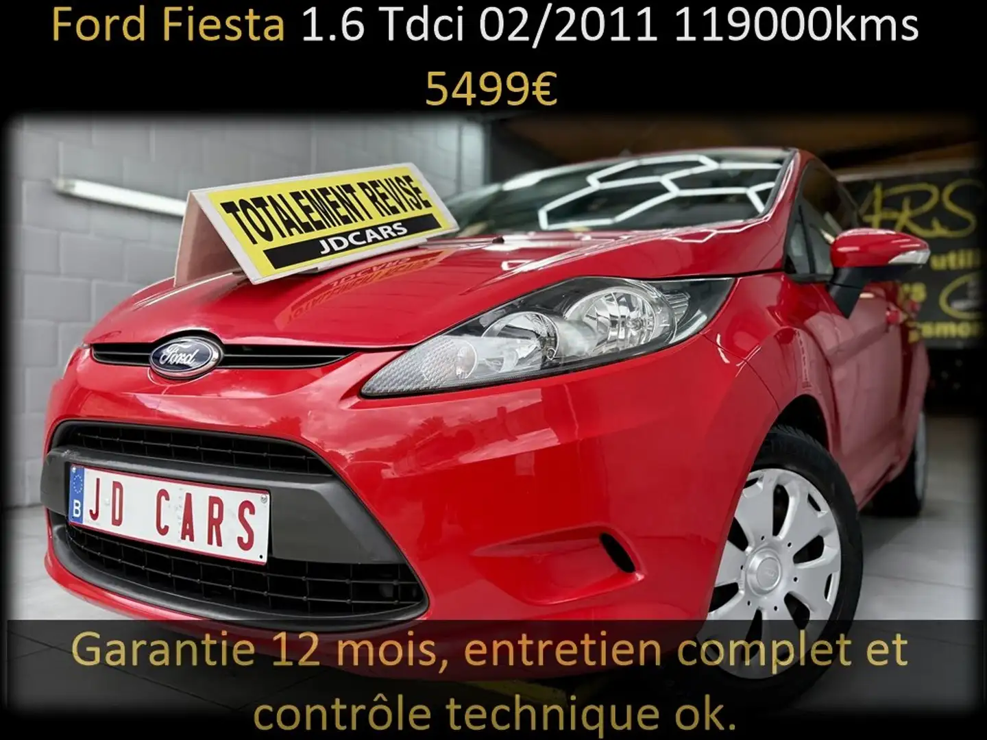 Ford Fiesta 1.6 TDCi  ECOnetic ‼️GARANTIE 1AN CTOK‼️ Rouge - 1