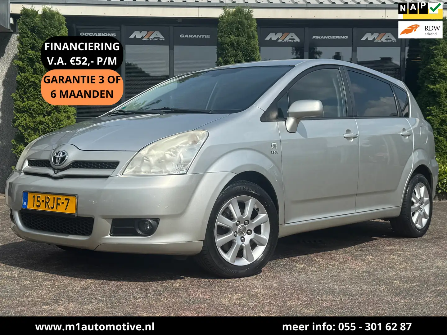 Toyota Corolla Verso 1.8 VVT-i Terra 7PERS |A/C|Navi|1E EIG Grijs - 1