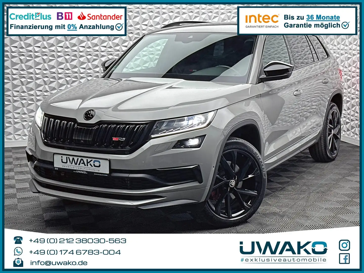 Skoda Kodiaq RS TDI 4X4/7-SITZE/PANO/STDHZ/AHK/ACC/360 Gris - 1