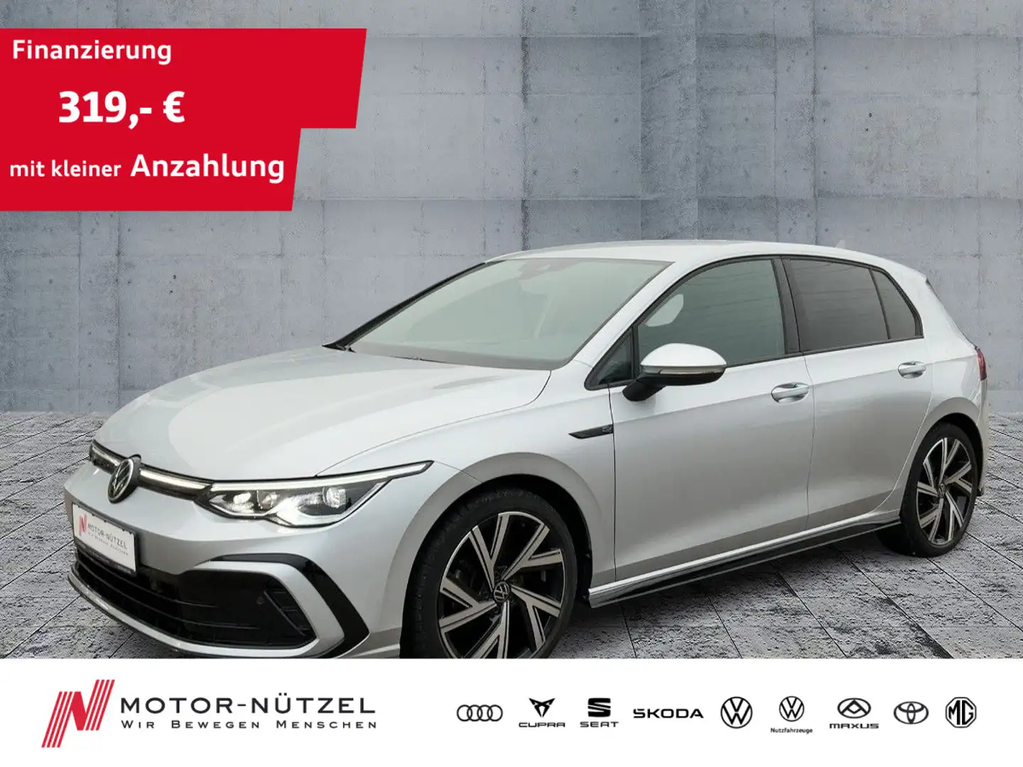 Volkswagen Golf VIII 1.5 eTSI DSG R-LINE LED+NAVI+RFK+ACC Silber - 1