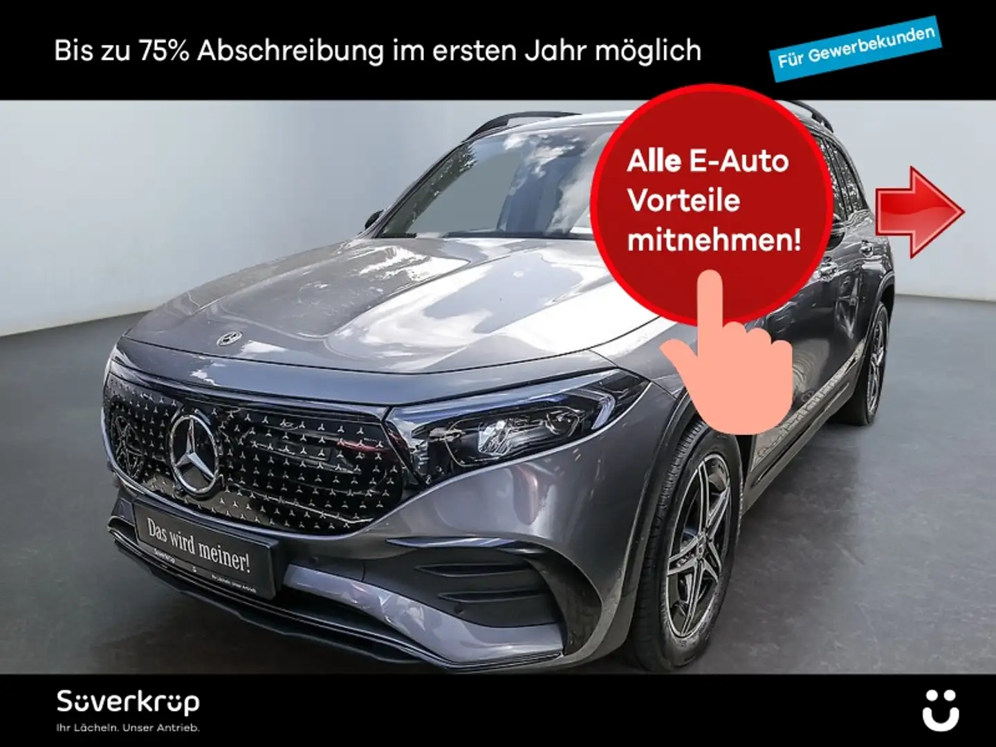 Mercedes-Benz EQB 350 4M , AMG NIGHT SPUR PANO 360 PDC SHZ Grau - 1