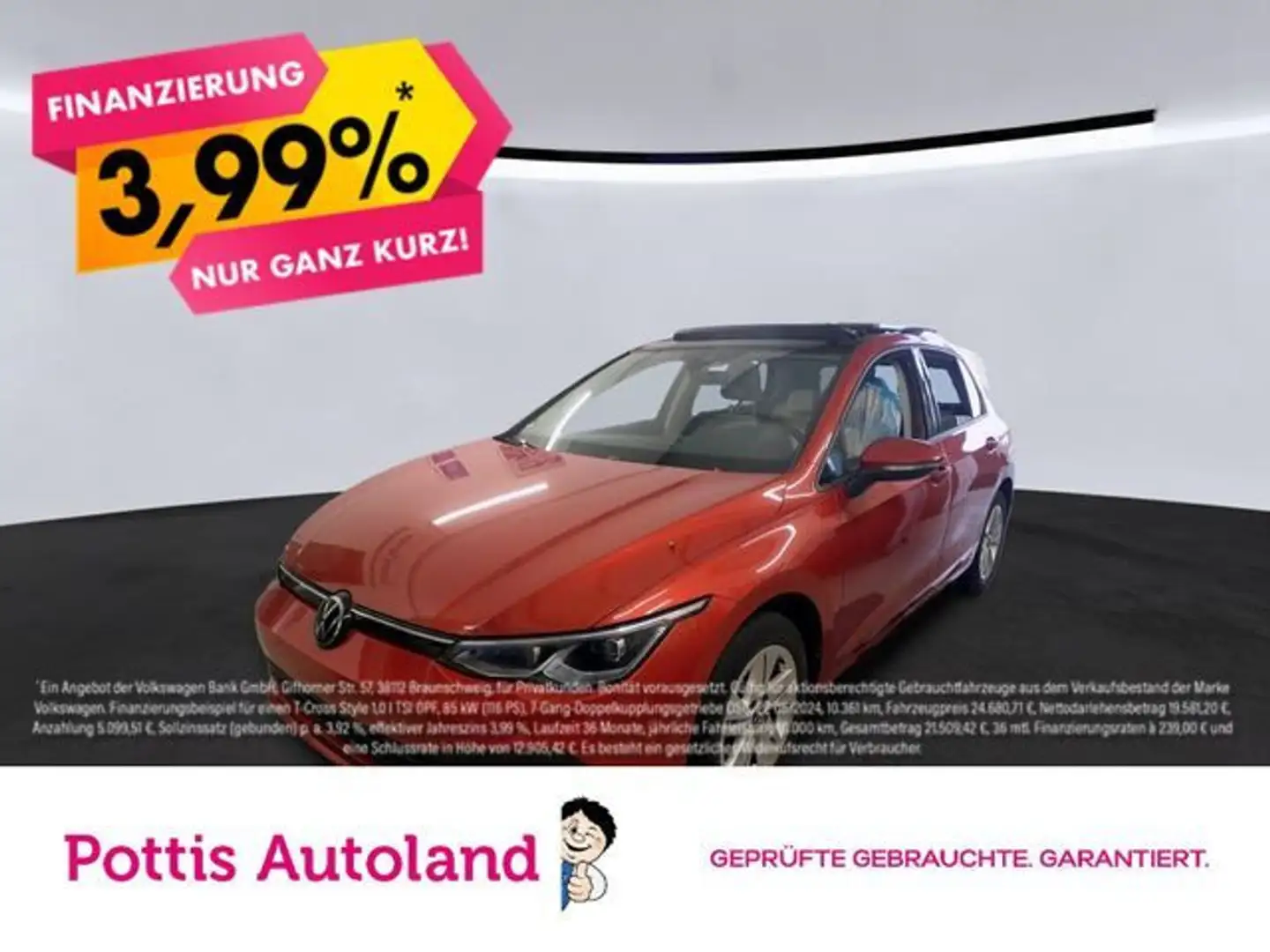 Volkswagen Golf 1.0 eTSI DSG LIFE NAVI PANO KAMERA KLIMA Rot - 1