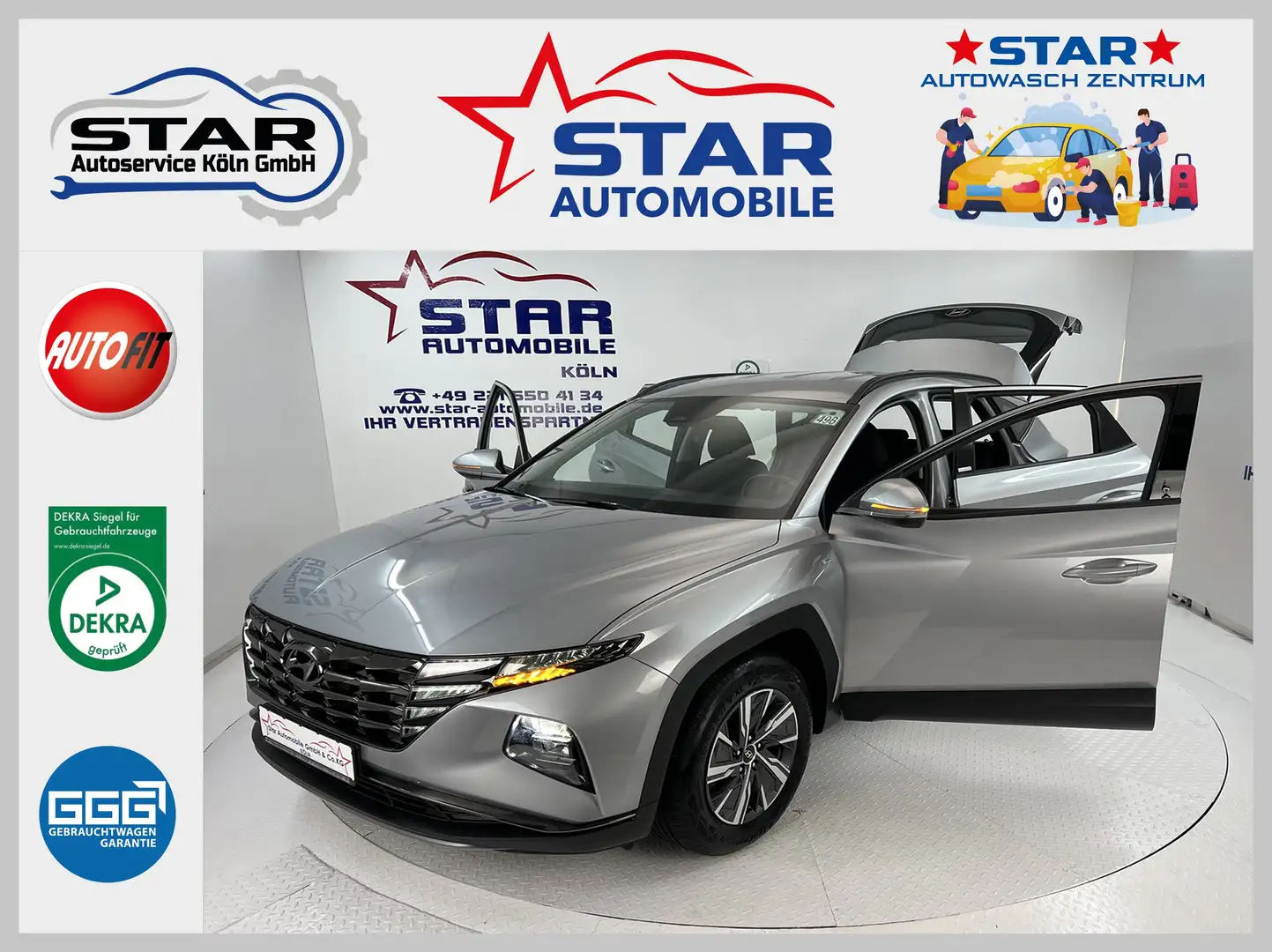 Hyundai TUCSON Tucson Select Mild-Hybrid 2WD 1.6 CRDi-DCT*48V*E6d Grau - 1