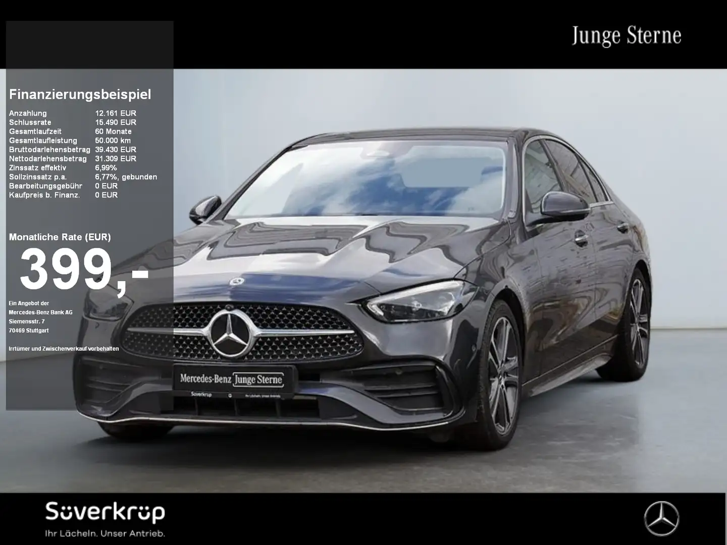 Mercedes-Benz C 220 d // AMG PREMIUM SPUR 360 PDC SHZ MEMO Gris - 1