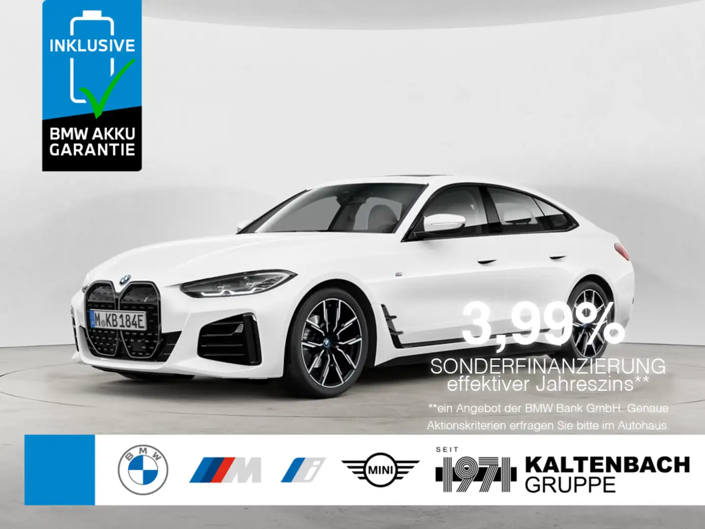 BMW i4 Gran Coupe 40 eDrive M-Sport AHK NAVI HGSD Blanco - 1