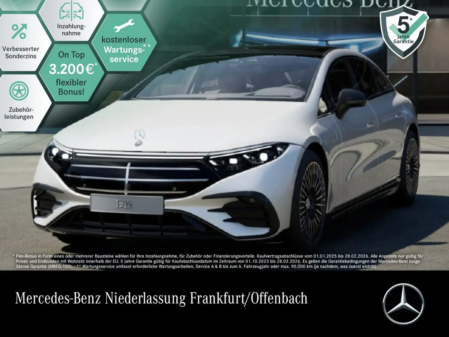 Mercedes-Benz EQS 450 4MATIC AMG Carbon Fahrass 360° Airmat Pano Blanc - 1