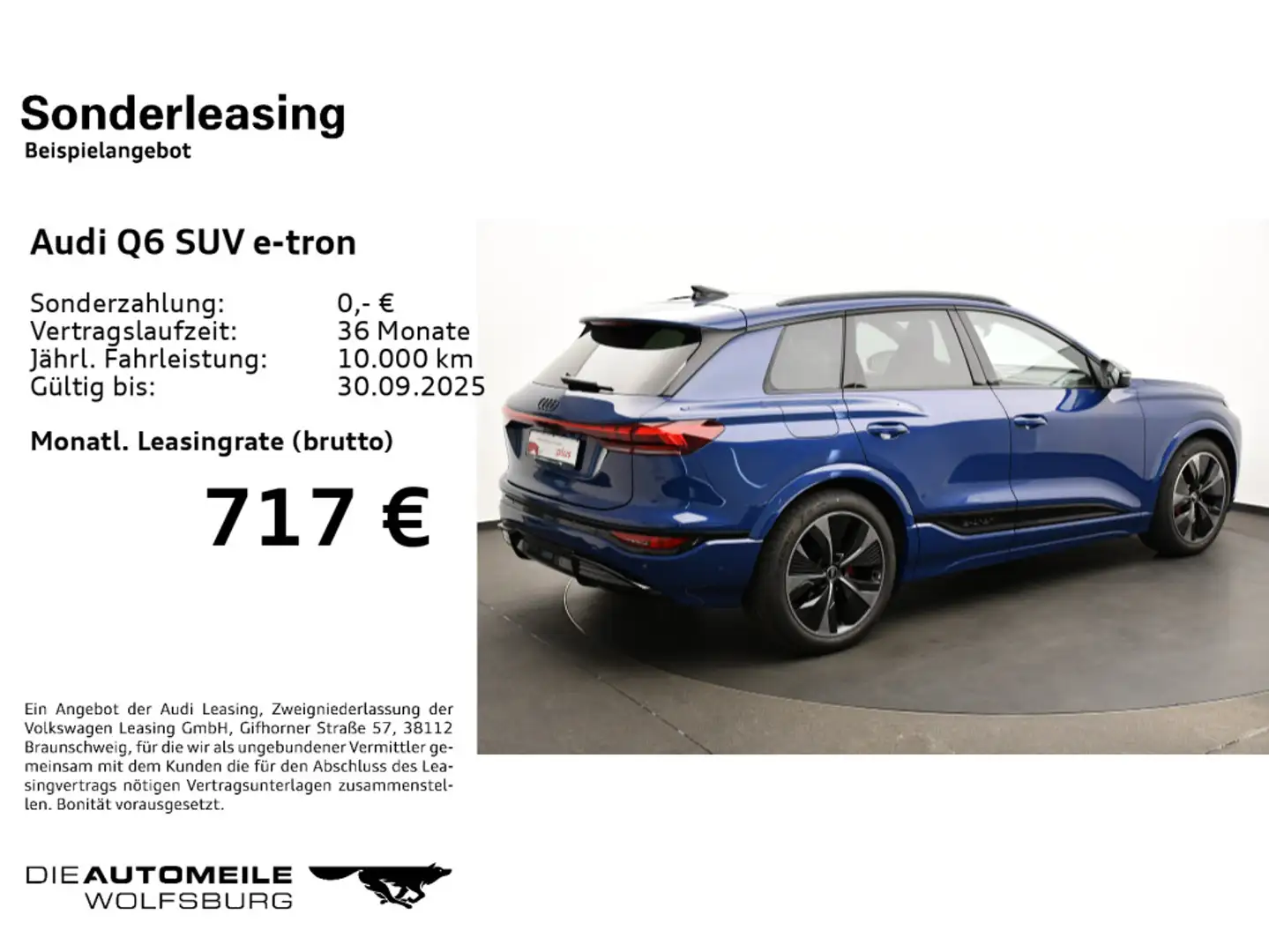Audi Q6 Q6 e-tron performance edition one blue Matrix/Lu Bleu - 2