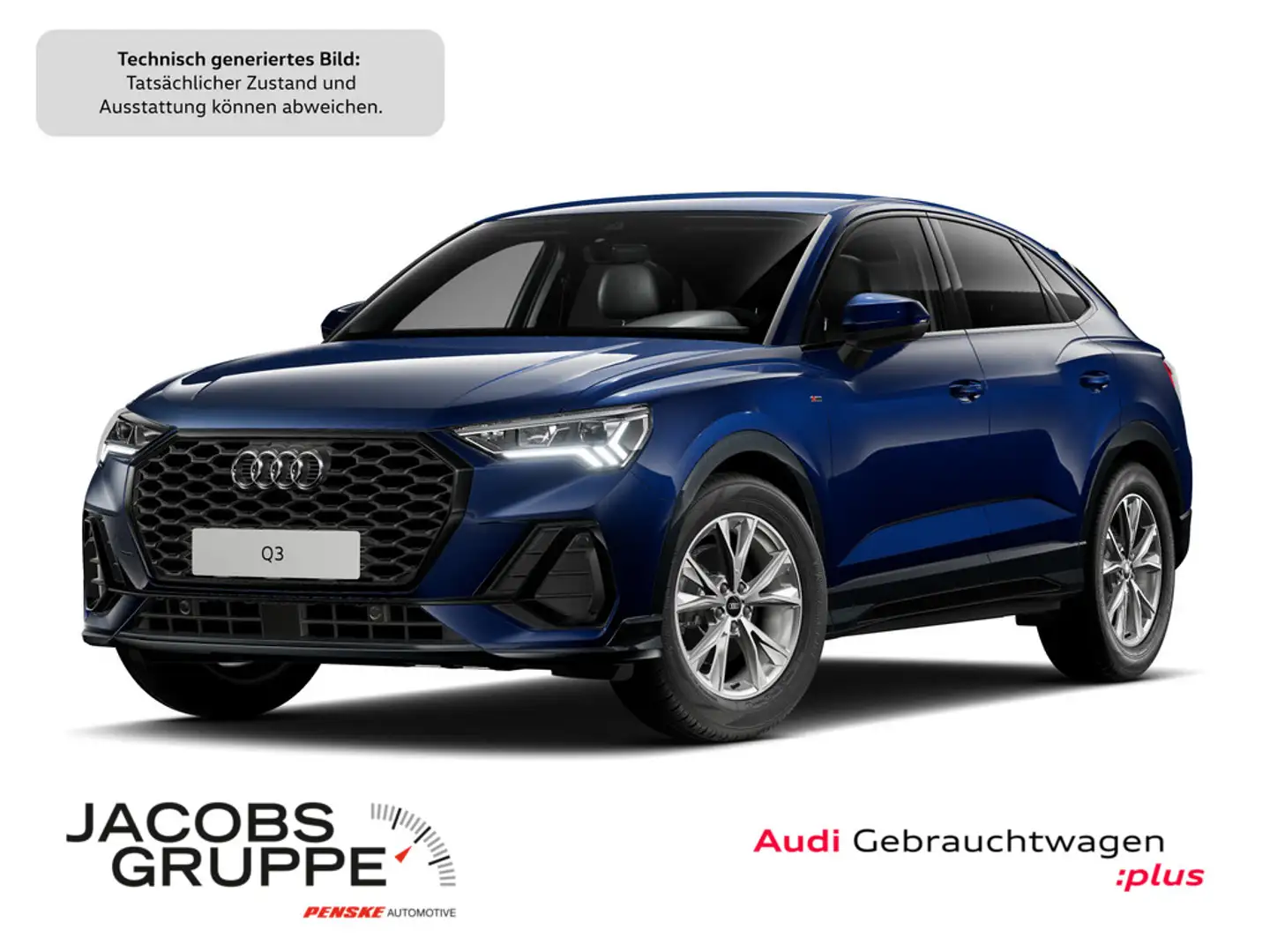 Audi Q3 Sportback 35 TDI S-line Black/AHK/LED/ACC/MMI+/Keyless/Kamera/Sitzh Blau - 1