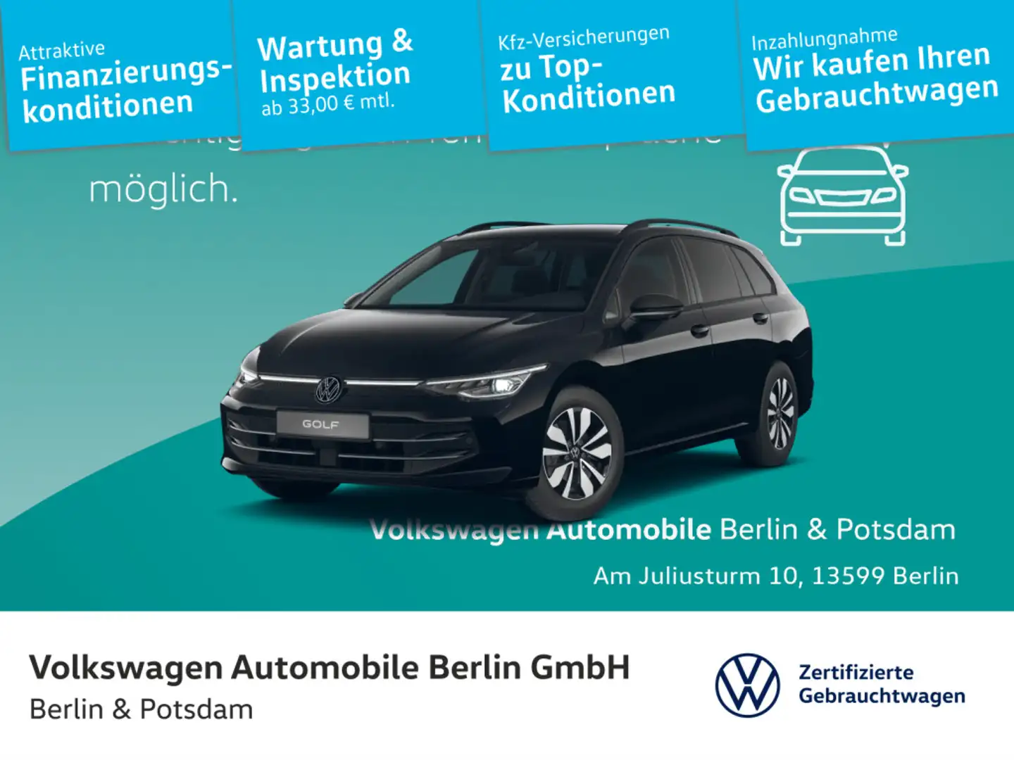 Volkswagen Golf Variant Golf VIII Variant 2.0 TDI Goal DSG LED Navi ACC Schwarz - 1